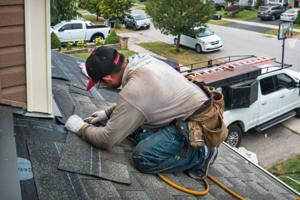 Professional Roof Replacement technician working in Mantua, NJ